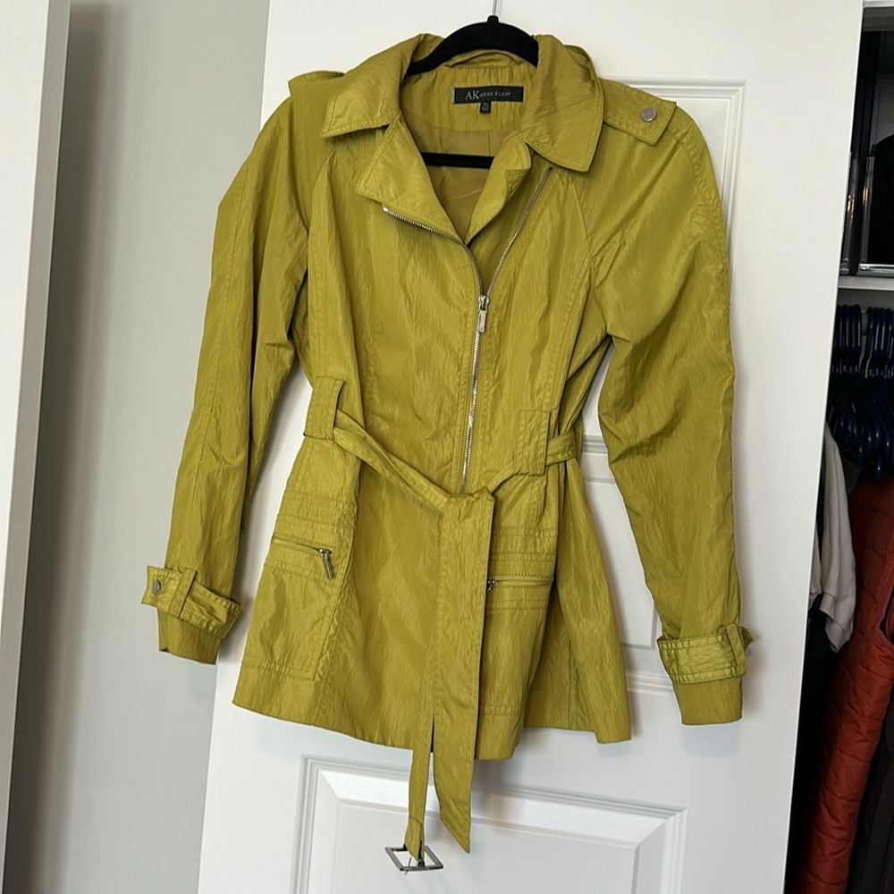 Anne Klein - Green Trench Raincoat